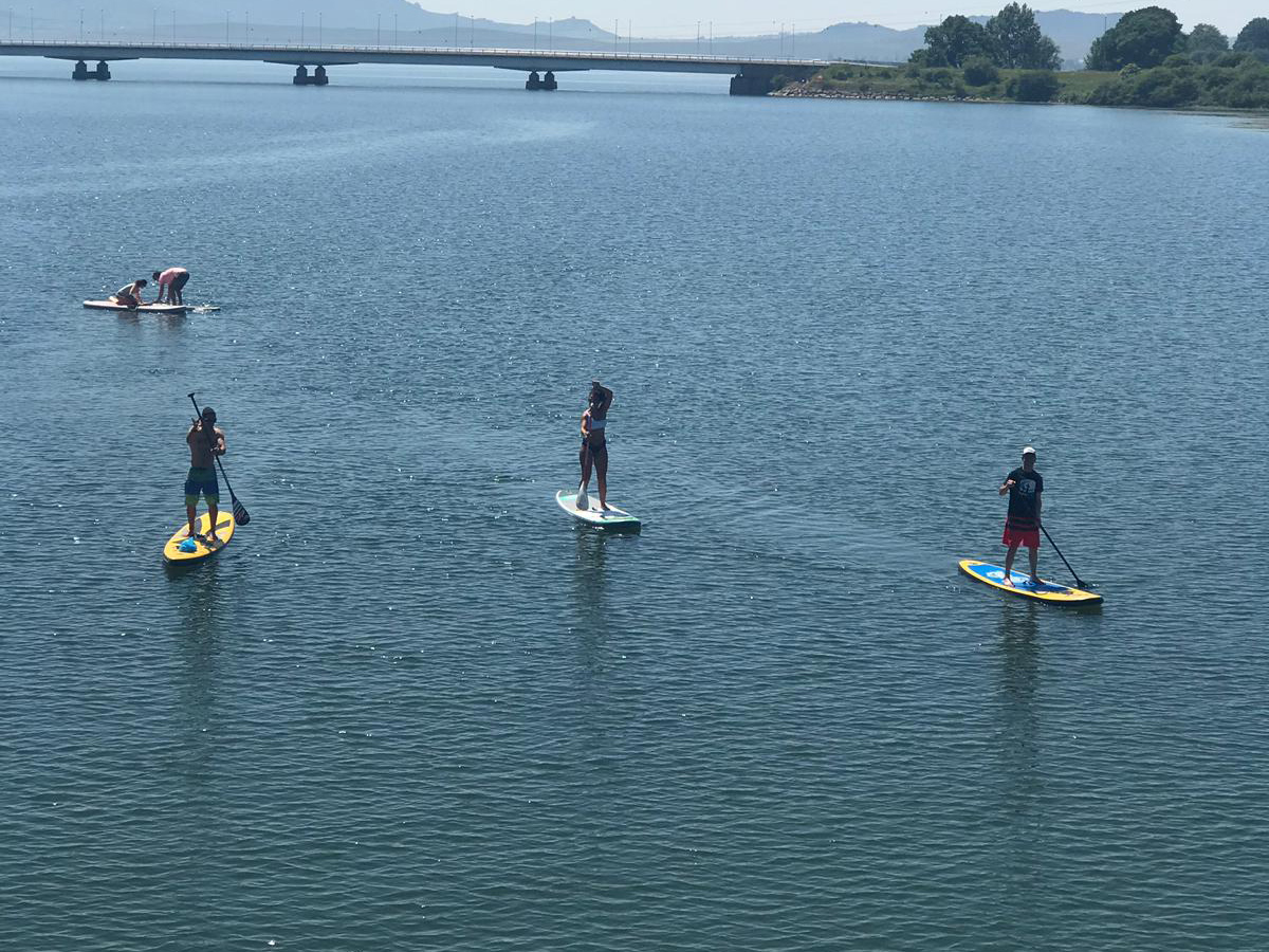 Sup en el pantano del ebro